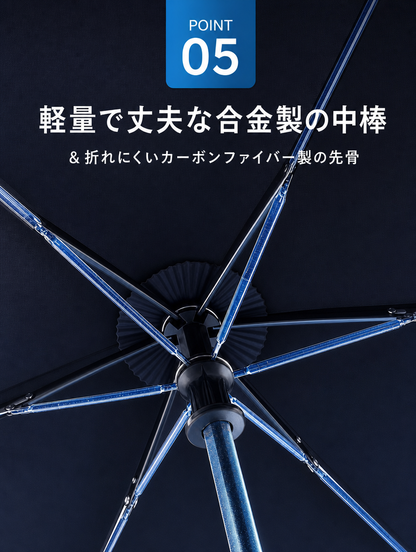【本日セール終了⏰】【カラビナ付き🪝】完全遮光 折りたたみ日傘 晴雨兼用