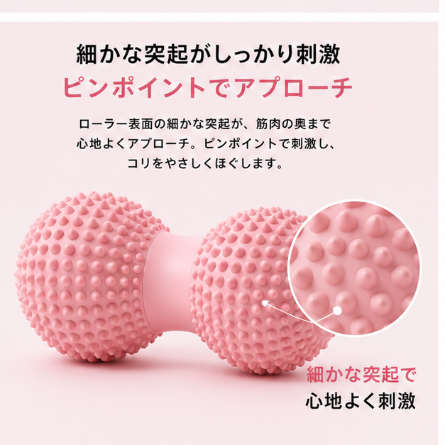 細かな突起がしっかり刺激 ピンポイントでアプローチ