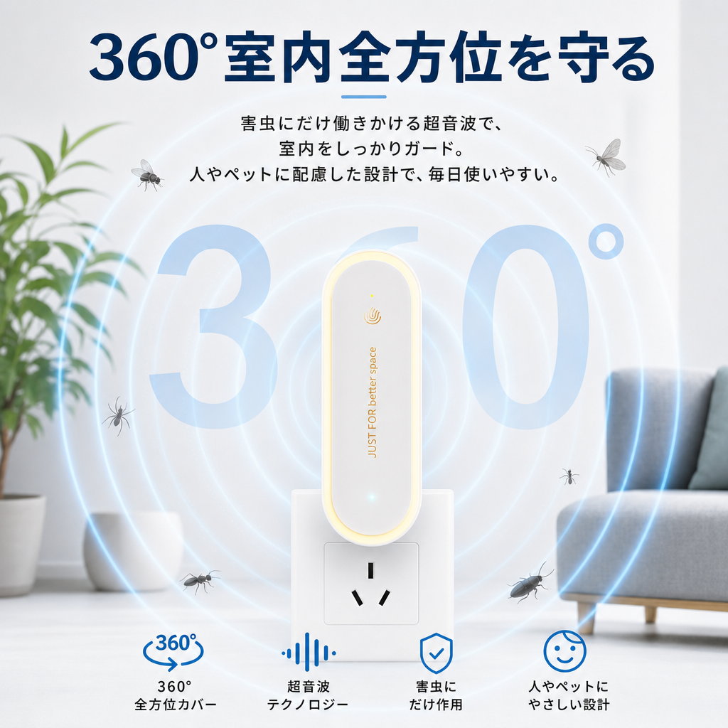360度でお部屋をカバー