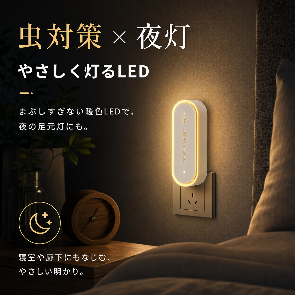 夜はやさしい足元灯に