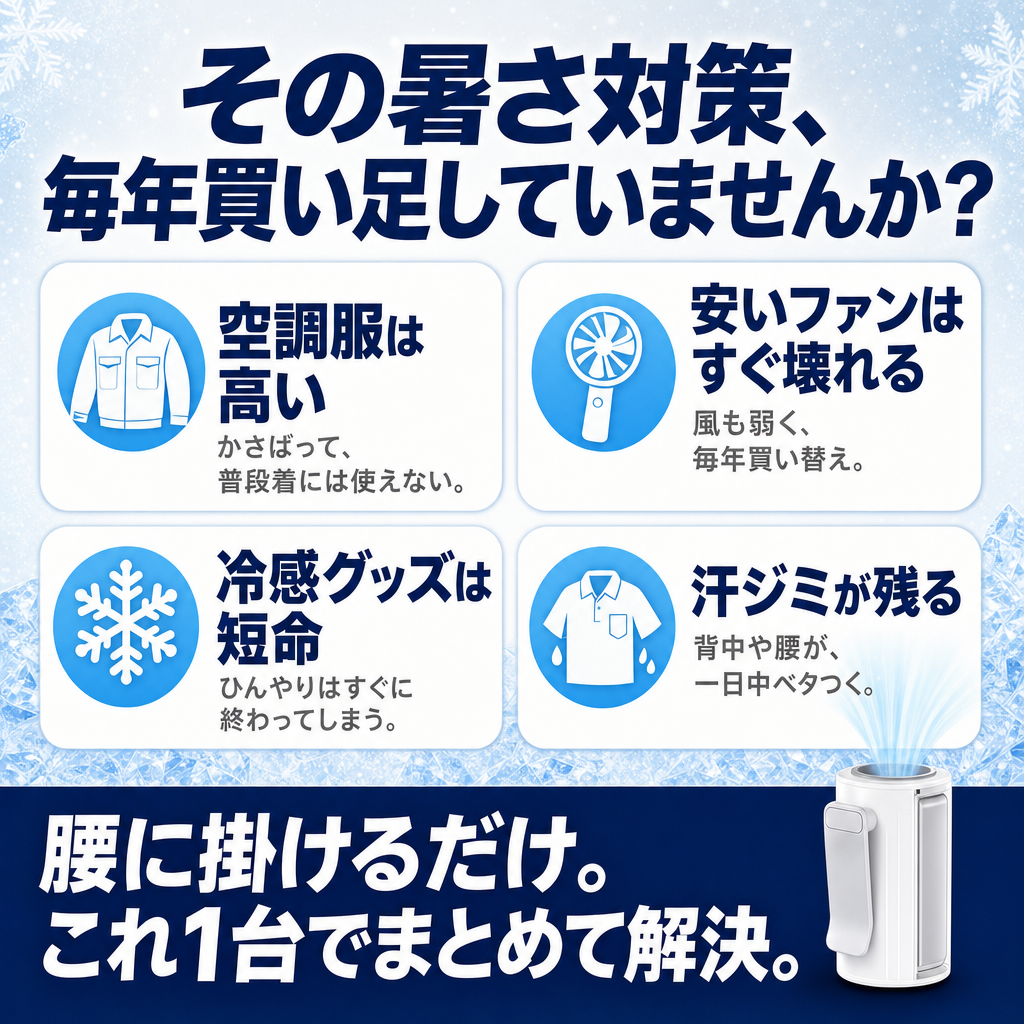 夏の暑さ対策の悩み