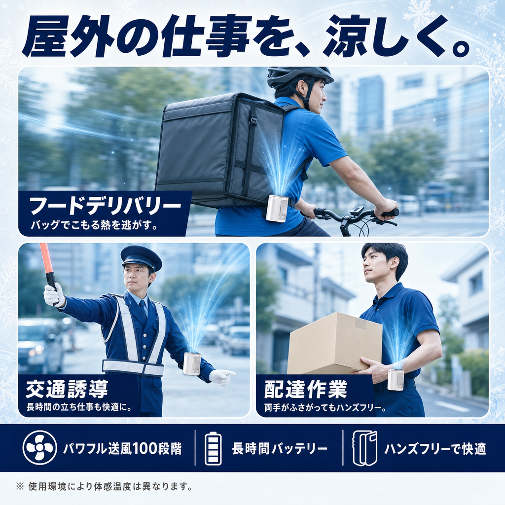 交通誘導・デリバリー・配達での使用シーン