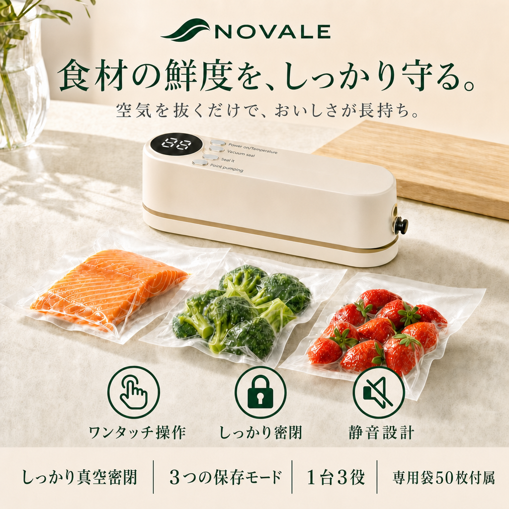 真空パック機｜食材の鮮度を、しっかり守る