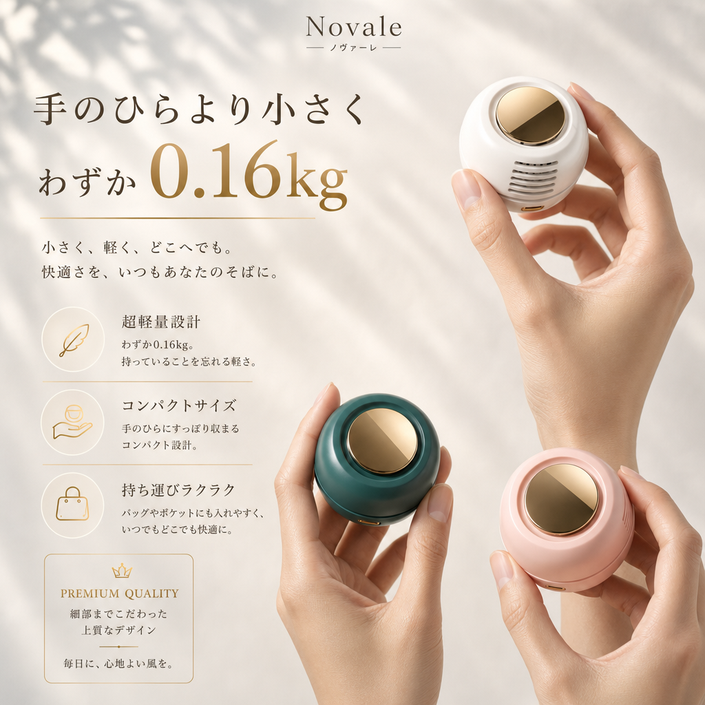 手のひらより小さく わずか0.16kg