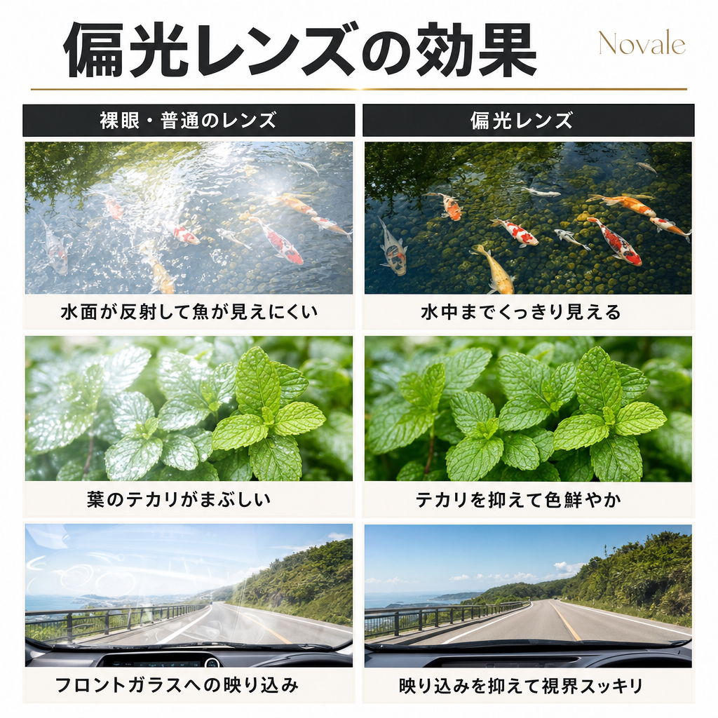 偏光レンズの効果